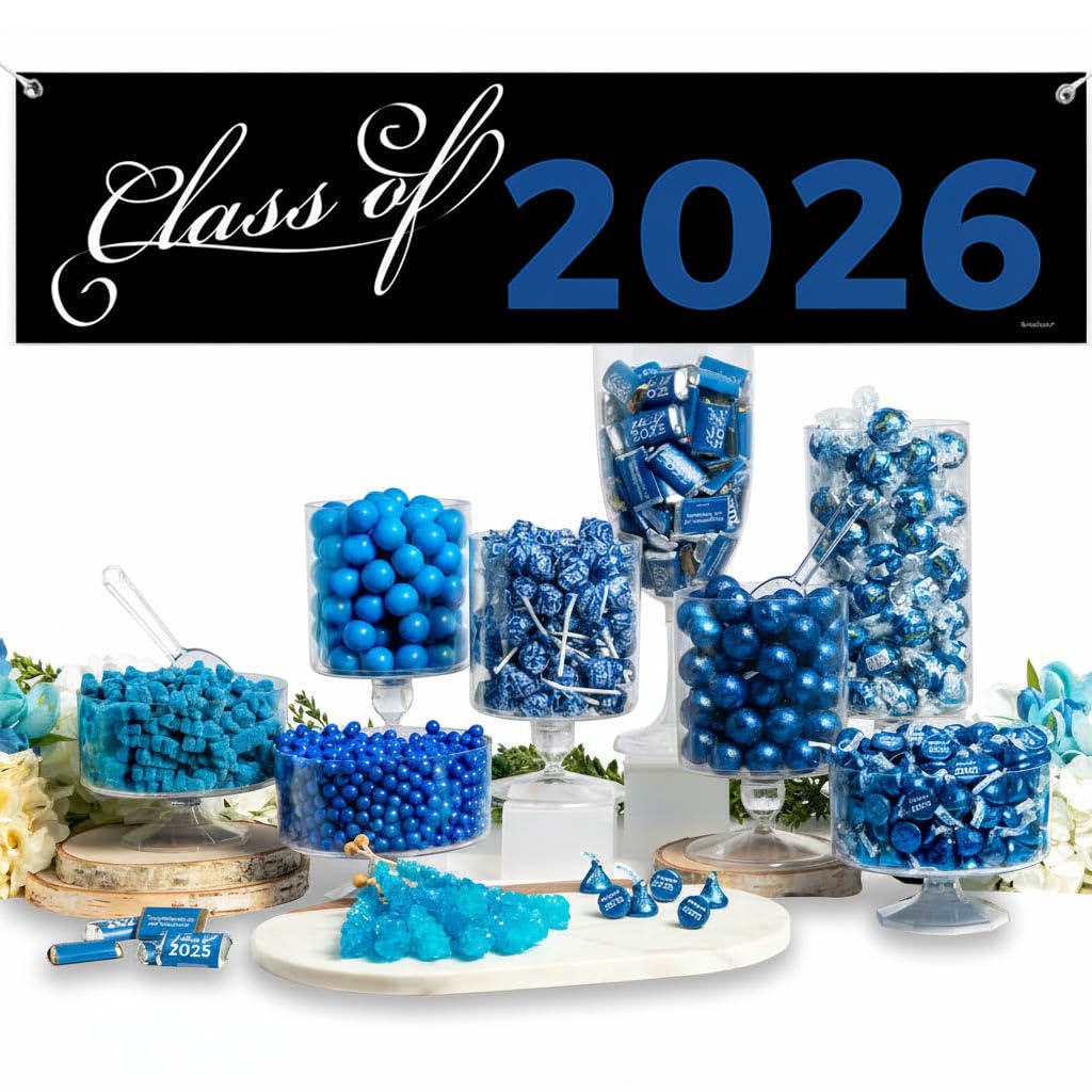 Amazon.com : Class of 2026 Blue Graduation Deluxe Candy Buffet