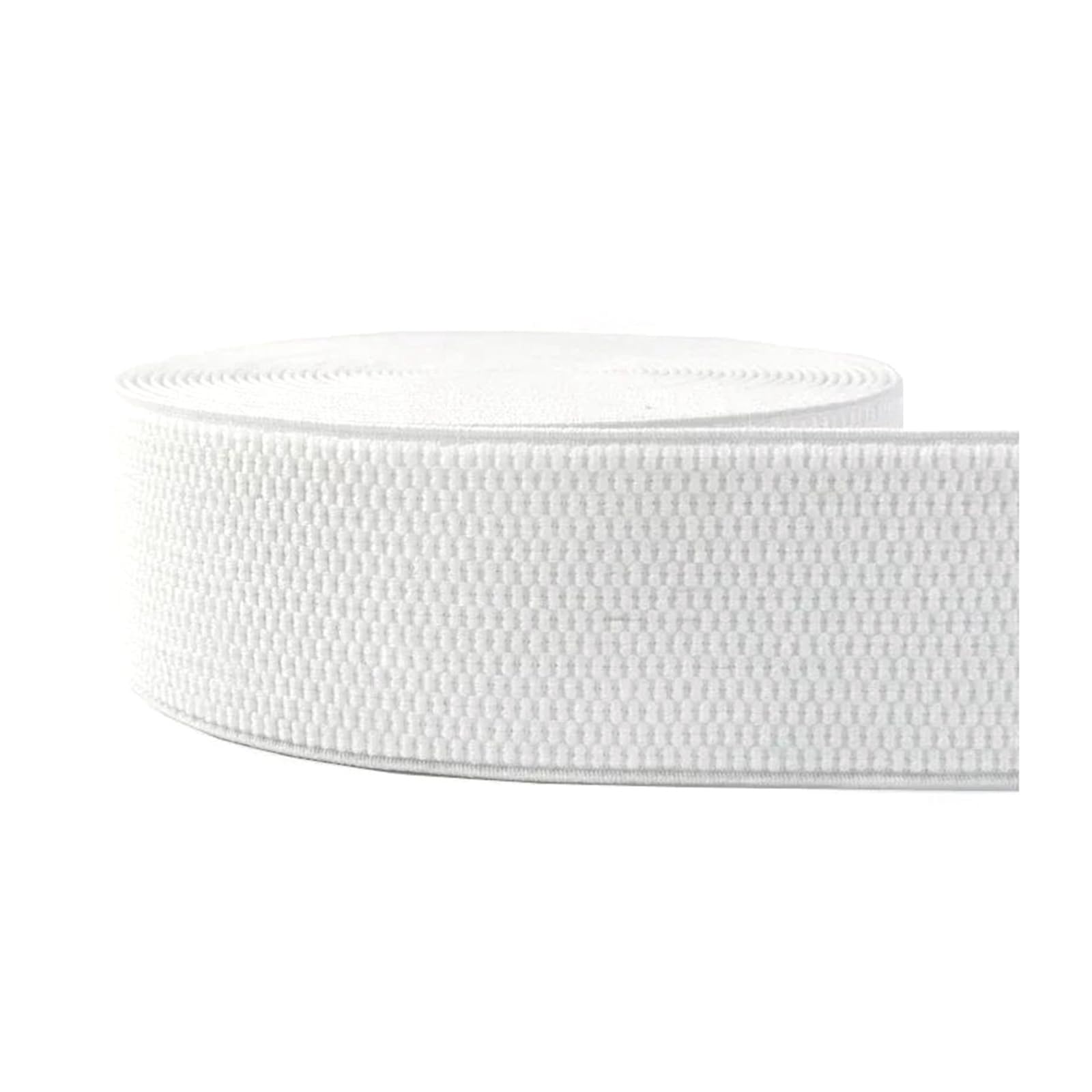 Nastro Elastico in Poliestere da 5 Metri – 25–100 mm, Elastico per Jeans, Cinture, Abbigliamento e Cucito Creativo,Bianco,100 mm