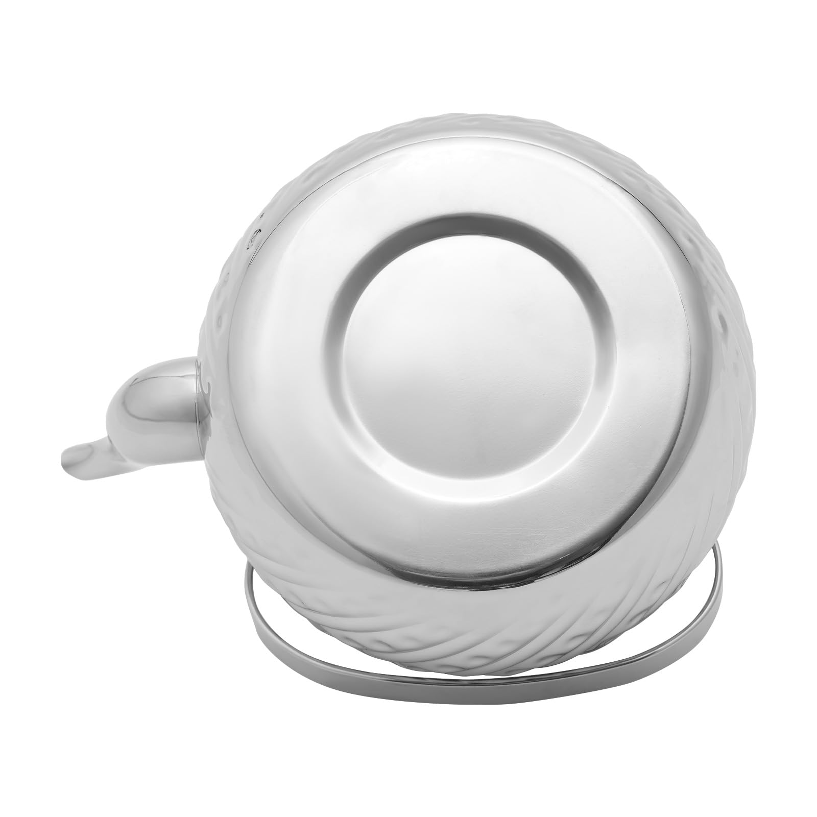 Tetera de acero inoxidable, tetera de 2 litros con colador de té, jarra de agua, cafetera apta para restaurantes de hotel familiares, 20,5 x 20 cm, extraíble, sin goteos, color plateado