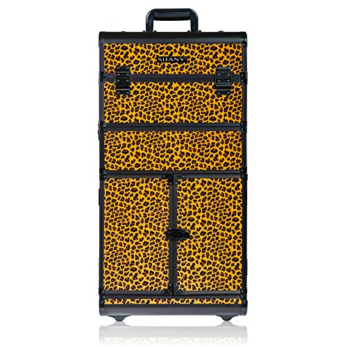 Shany Rebel Series Pro Maquillaje Artistas Rolling Train y Trolley Case, Guepardo de Primavera