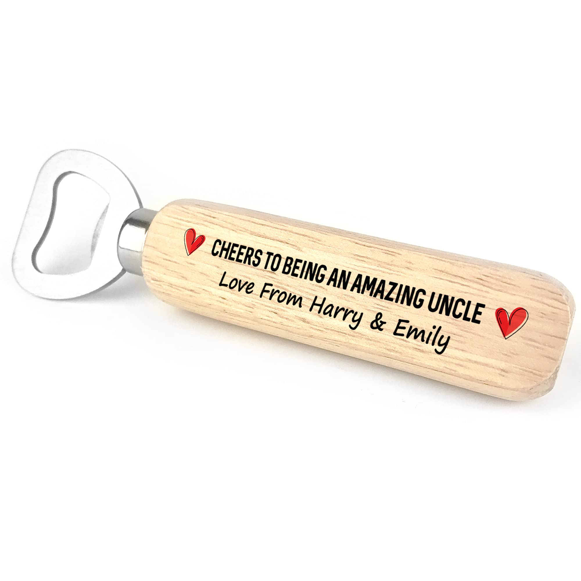 Red Ocean Personalised Amazing Uncle Birthday Christmas Bottle Opener from Neice Nephew