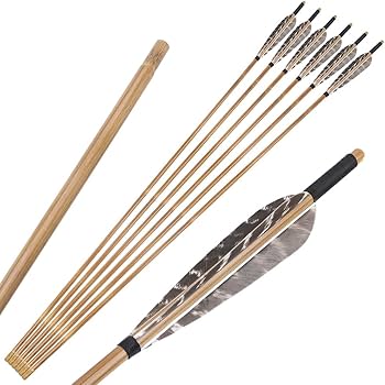Amazon.co.jp: AMEYXGS アーチェリー 竹矢 竹製アローシャフト