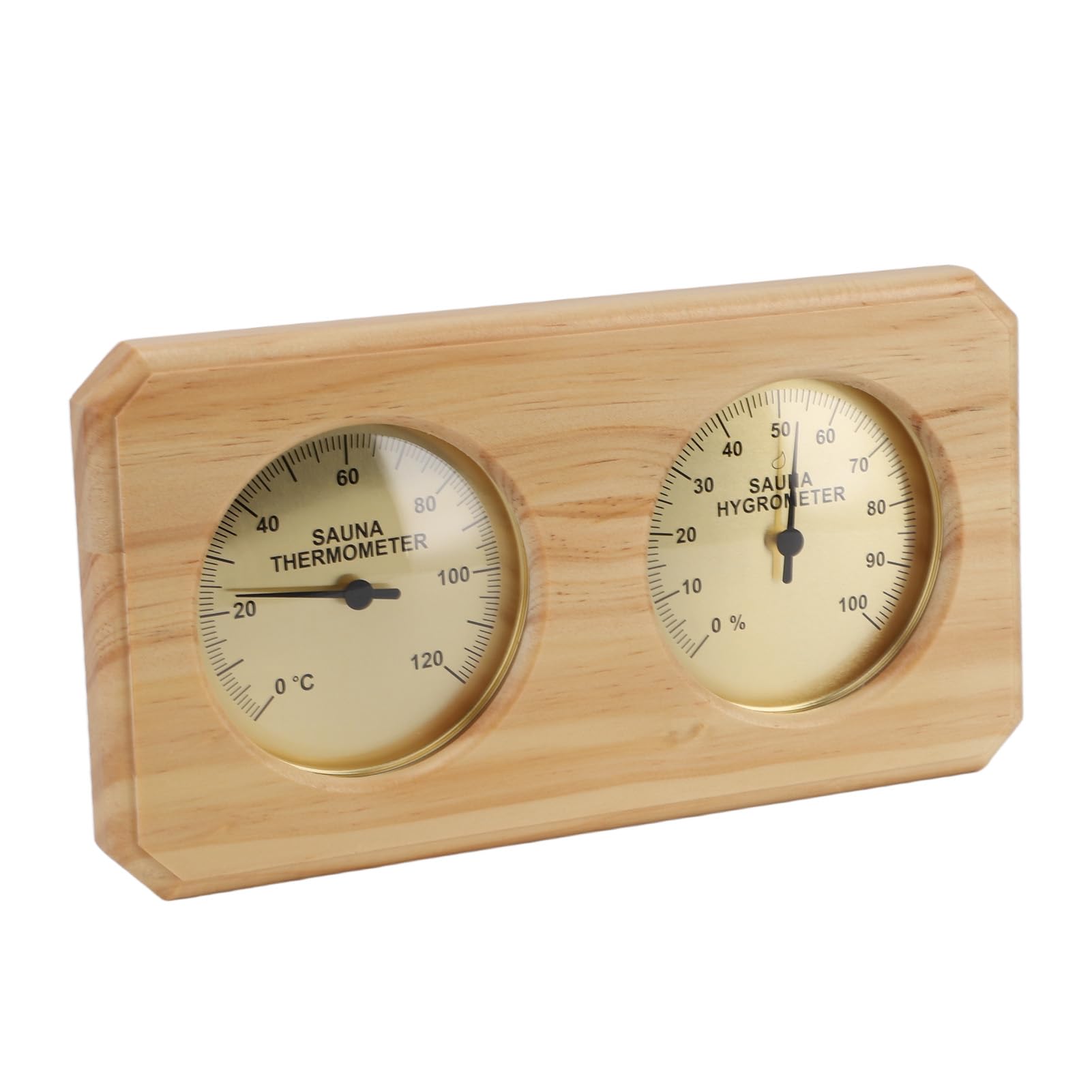 Thermomètre et Hygromètre de Sauna en Bois à Haute Température, Jauge d'humidité et de Température 2 en 1