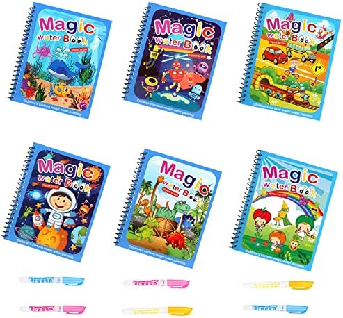 Libro Magico Da Disegno Ad Acqua Per Bambini - Riutilizzabile, Colora Con La Penna Magica, Impara Giocando, Tela Pieghevole