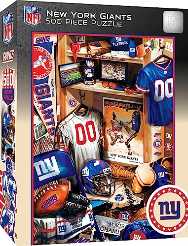 MasterPieces Game Day 500 Piece Jigsaw Puzzle for Adults - NFL New York Giants Locker Room - 15