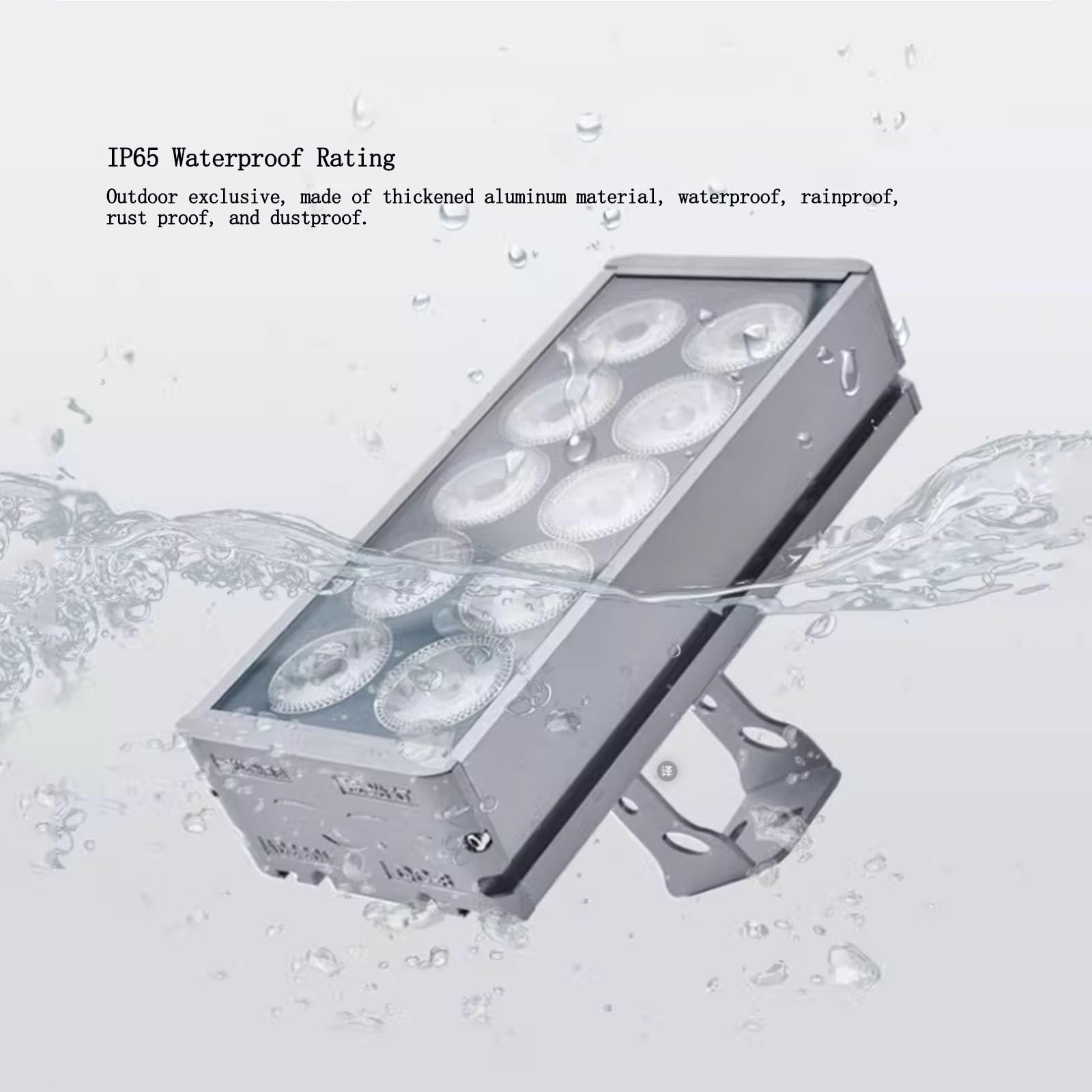 Foco LED Rectangular De 15 W For Exteriores, Foco LED De Haz Alto, Luz De Pared Impermeable IP65, For Patio, Jardín, Camino De Entrada, Luces De Paisaje(White,15W-24V)