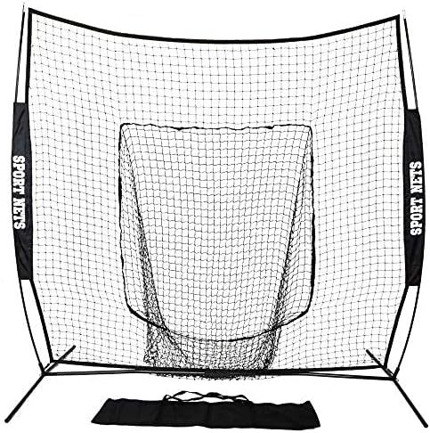 Miniatura 7 de Hit Run Steal Red de béisbol y sóftbol resistente con bolsa de transporte, red de golpeo perfecta para tus prácticas de bateo y lanzamiento