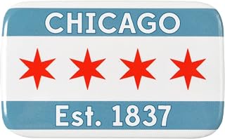 Metal Magnet - Chicago Flag