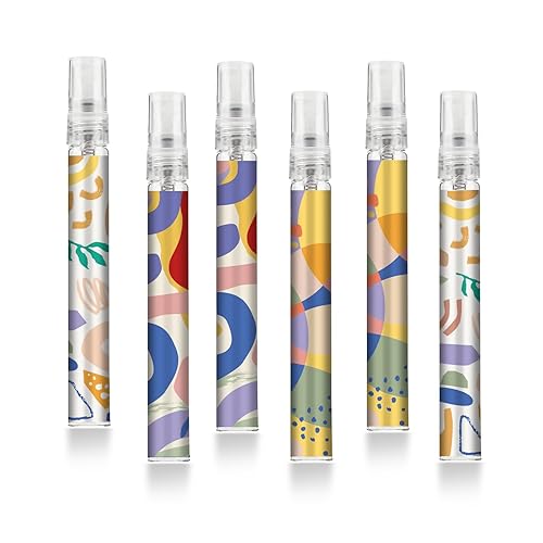 6 botellas de atomizador de perfume recargables de viaje, botellas de atomizador de perfume de 0.3 fl oz, botella de spray de fragancia, estuche de