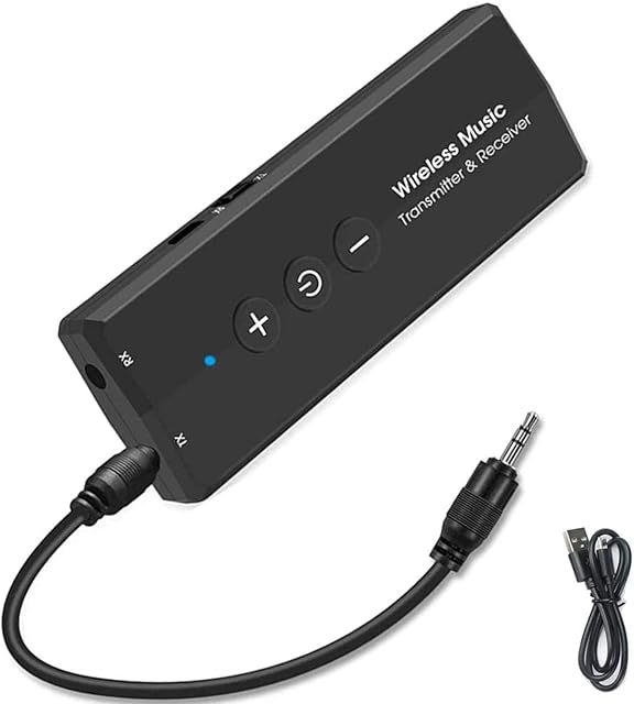 EasyULT Bluetooth 5.0 Usb Dongle Adapter for PC, 3-in-1 Bluetooth Transmitter Receiver/Wireless 3.5mm Audio Adapter, for TV/Home Stereo/Headphones/Speakers/Smartphone/Mouse/ Keyboard(Black)