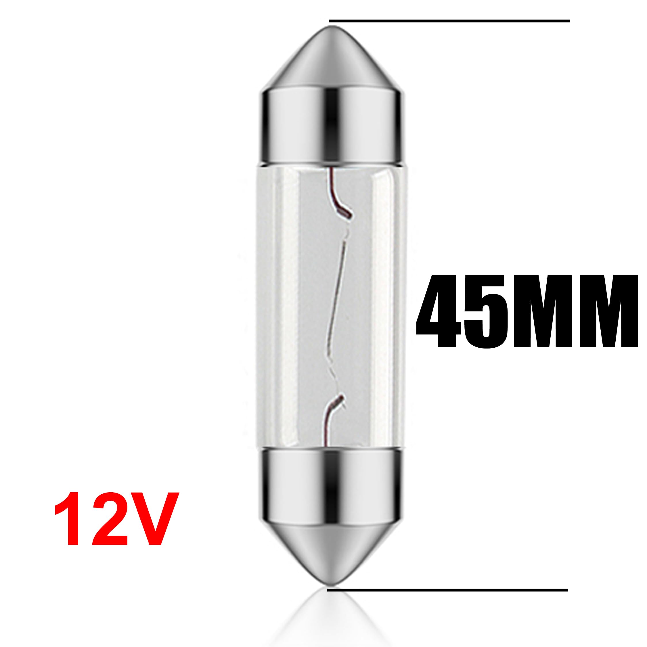 LAMPADINA SILURO 6V 10W SV8.5 10x36 MOTO VESPA FANALE POSTERIORE 50R 50L 50N Speciale 125