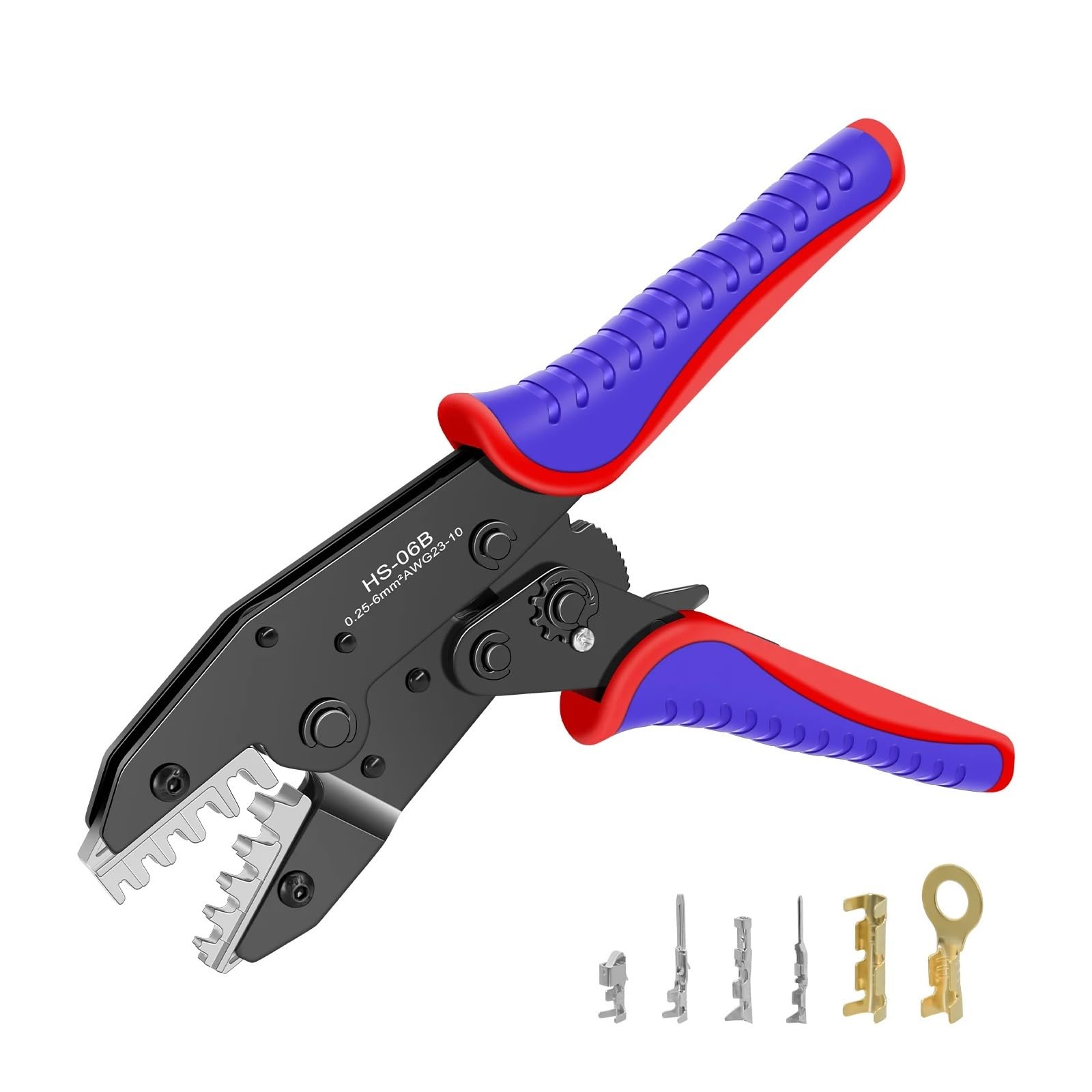 Ewsdsfs Hs-06B Wire Crimping Pliers Xh2.54/Dupont/3.96/2.8/4.8/6.3 Open Barrel Terminals Crimper 0.25-6Mm² 23-10Awg Hand Crimp Tool