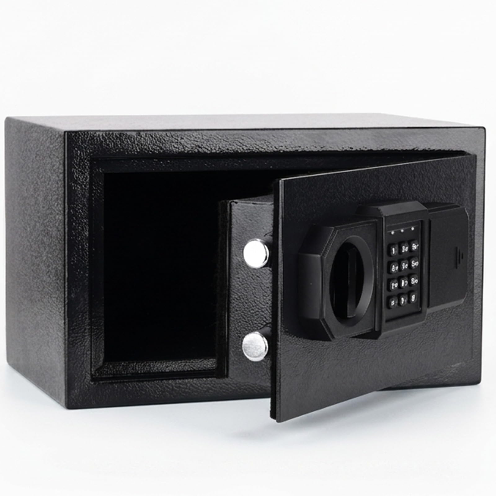 Caja fuerte ignífuga pequeña con alarma y luz LED para dinero y joyas