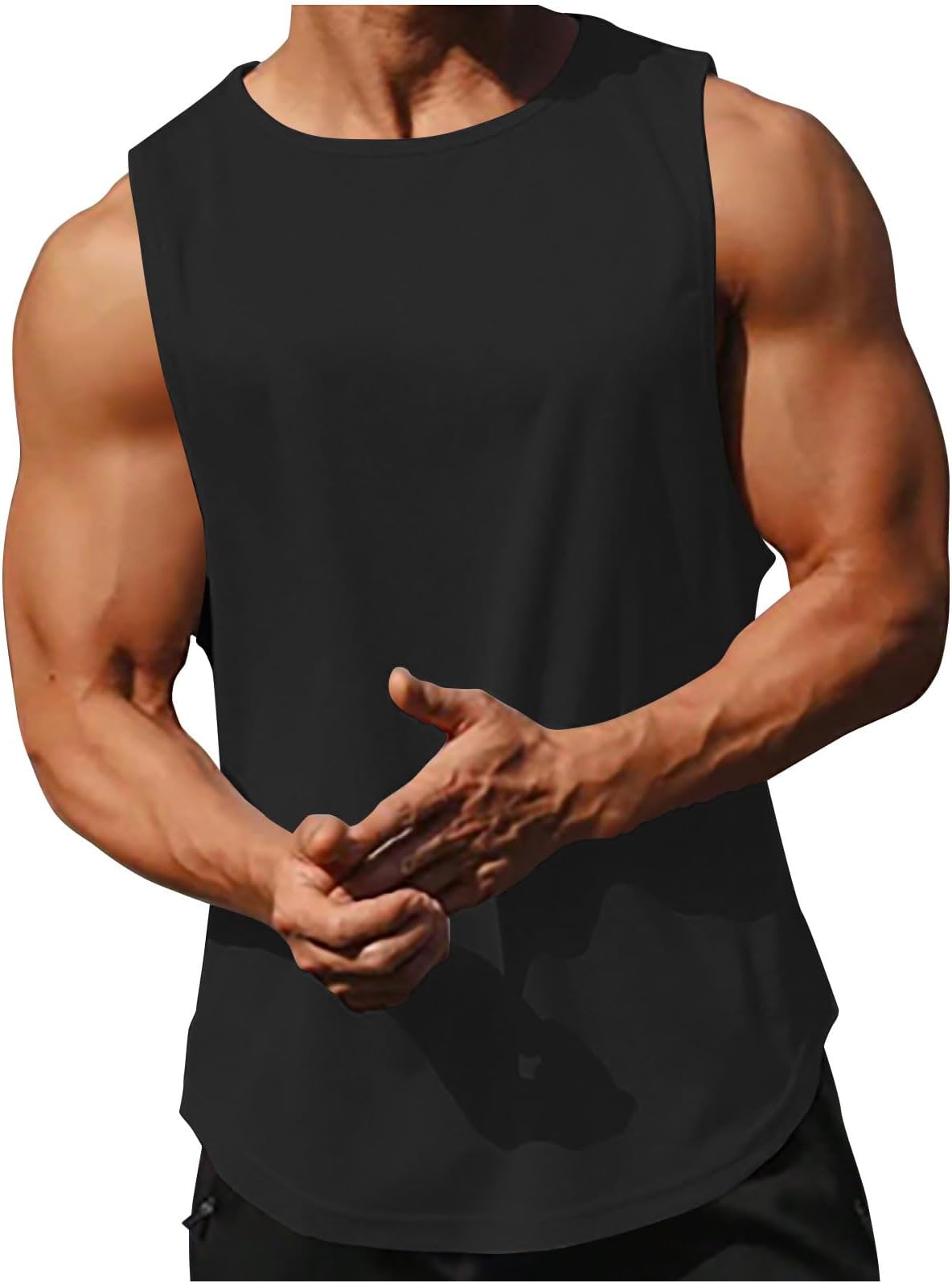 Vests for Men UK Sleeveless Tshirt Sleeveless Tee Sports T-Shirt Muscle T Shirt Summer Vests Gym Activewear Workout Tank Top Sportswear Stretchy Clothing Easy Care Workwear Quick Dry Clothes Wear