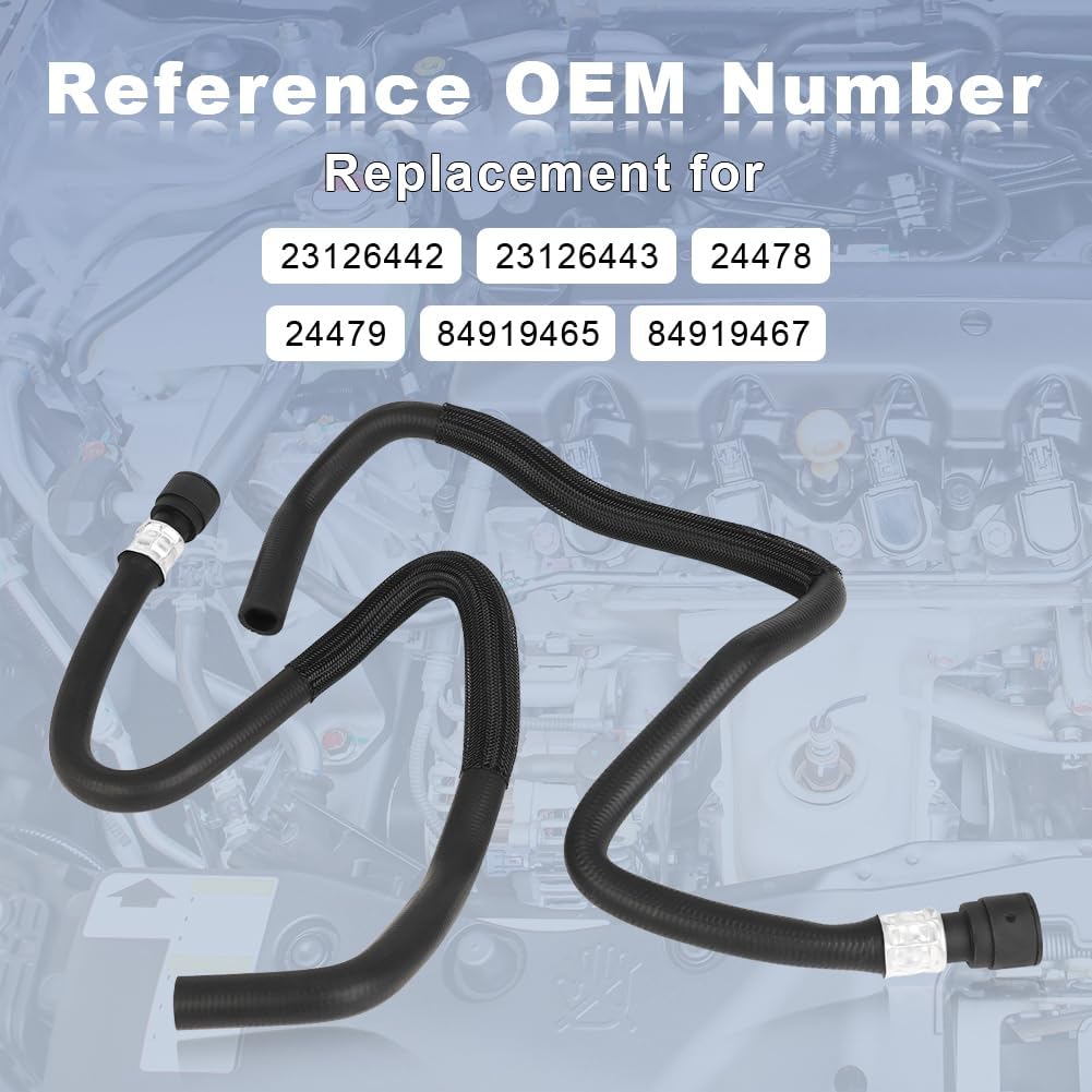 JDMON Heater Inlet Hose & Heater Outlet Hose Compatible with Chevrolet Silverado 1500/2500 /Cheyenne GMC Sierra 1500/1500 Limited 2014-2019 Replace# 23126443 23126442 84919467