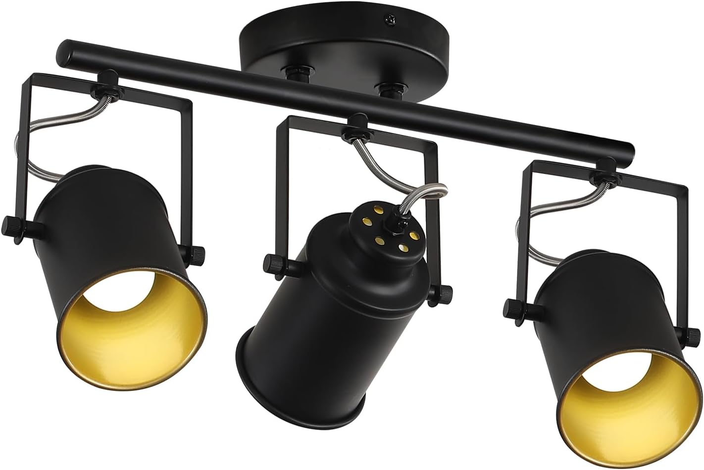 SEEBLEN 4 Light Semi Flh Mount Ceiling Light, Farmhoe Wooden Track Lighting Fixtures Ceiling, Rtic Kitchen Lights Ceiling For Island Dining Room Living Room - View #3