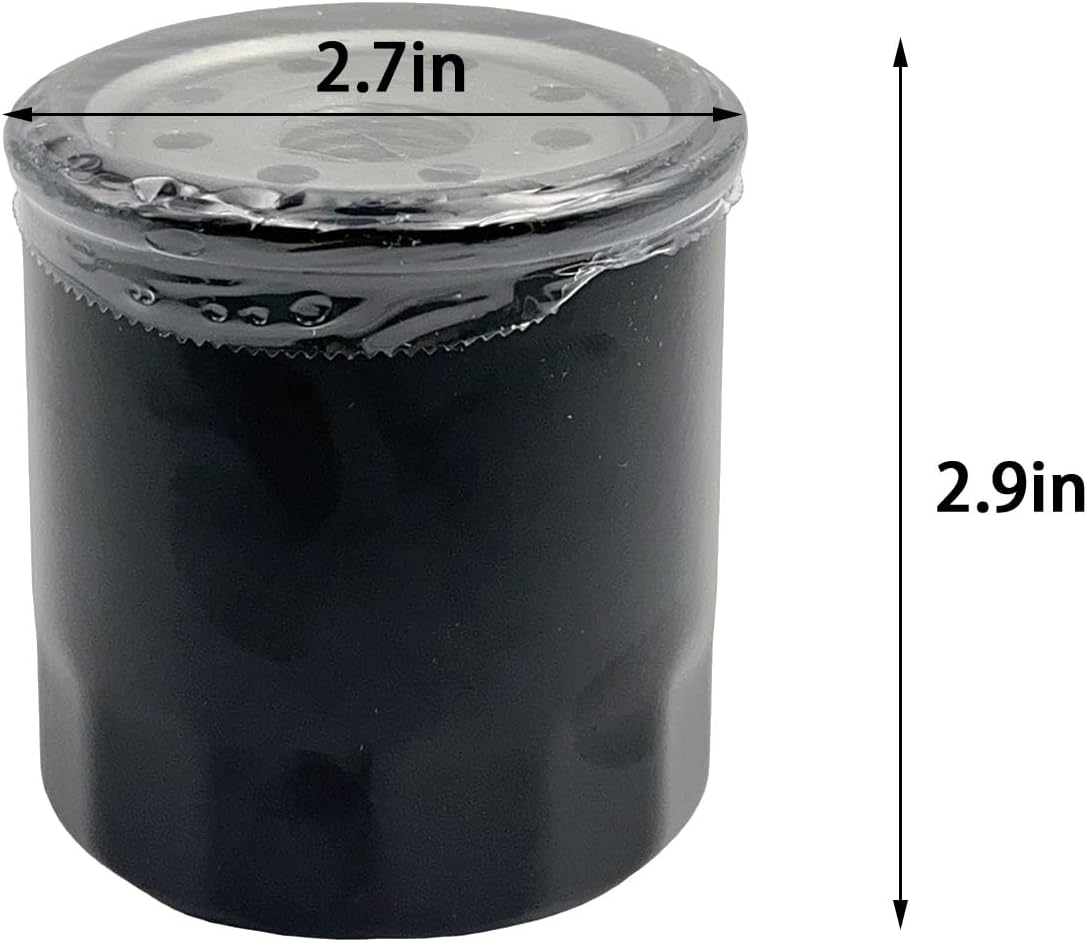 2Pcs Oil Filter Compatiable with Kawasaki Mule 600 610 SX KAF400 2500 2520 3000 620 3010 trans 4x4 3020 4000 617 4010 KAF620 Replace #49065-2071 49065-2078