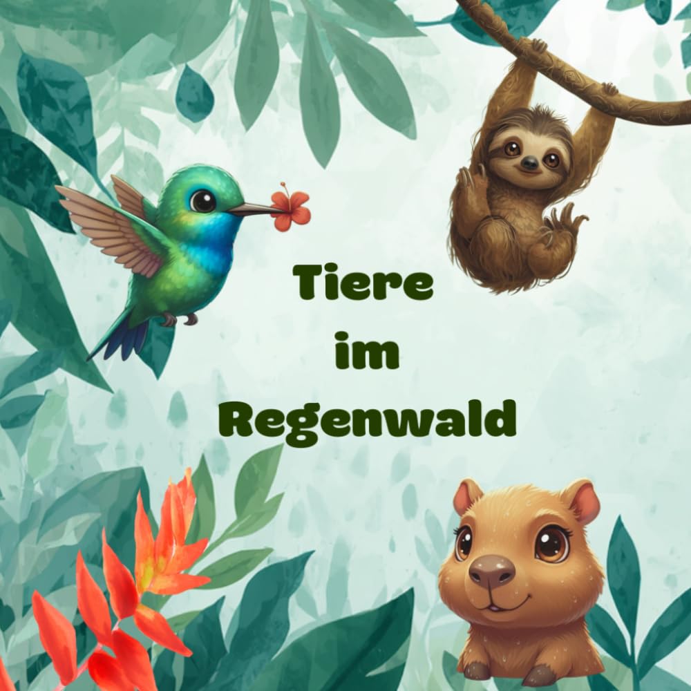Niedliche Tiere im Regenwald: Ein buntes Bilderbuch für Kinder – Entdecken, Staunen, Träumen