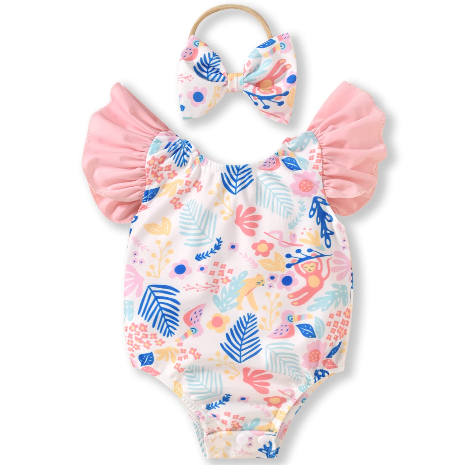 Toddler Girl Baby Ruffles Mermaid Fish Scale Swimsuit One Piece Swimwear Bathing Sunsuit