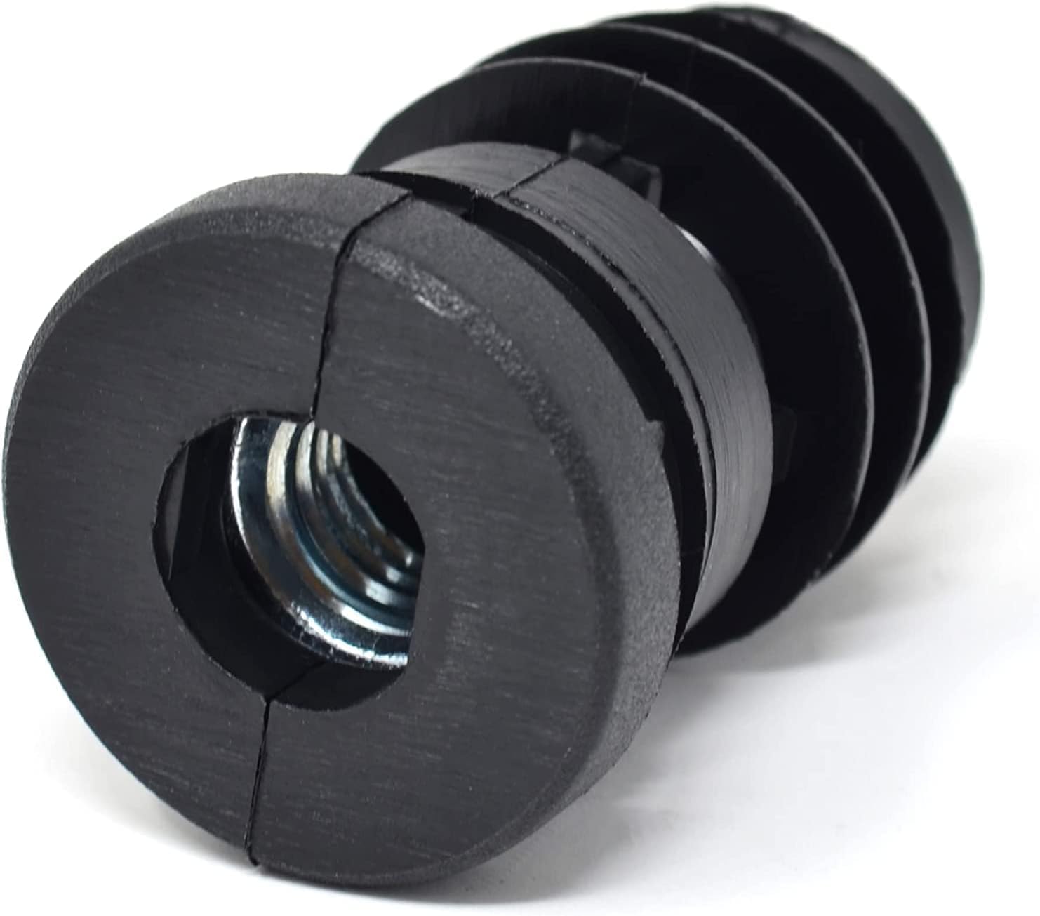 Design61 4 tappi filettati di regolazione per tubo rotondo con dado in metallo inserito, Ø 18 mm, 1,25 mm, filettatura interna M5