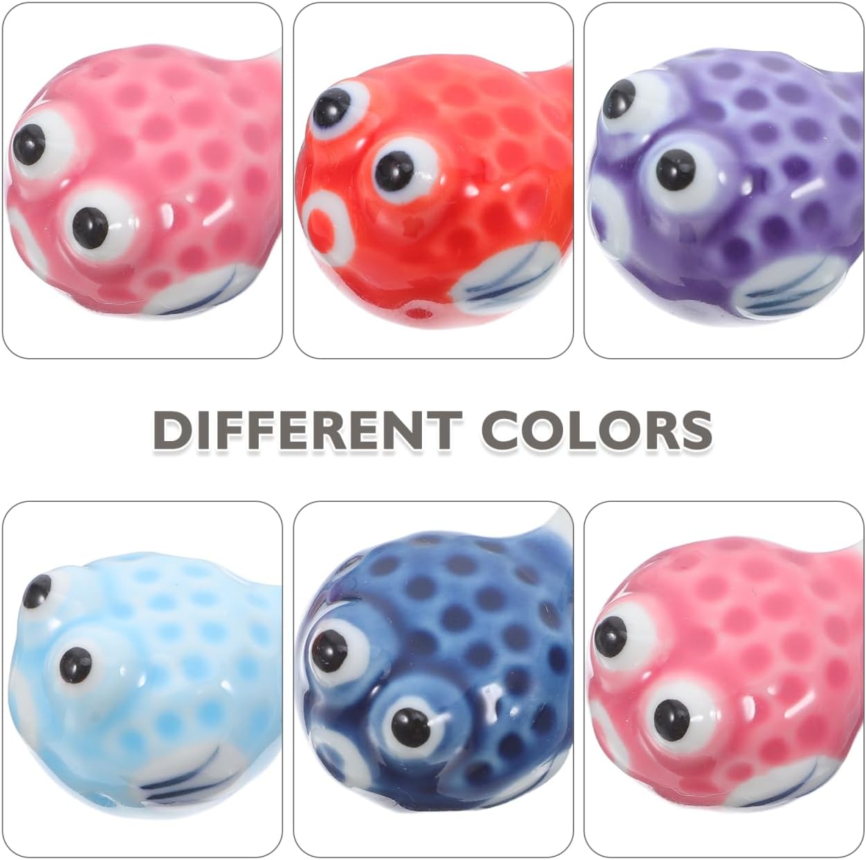 ULTECHNOVO Puffer Fish Chopstick Holder Ceramic Chopstick Rest Cute Tabletop Utensil Rack for Dining Small Size 1.88X1.25X0.90In Easy to Clean and Store