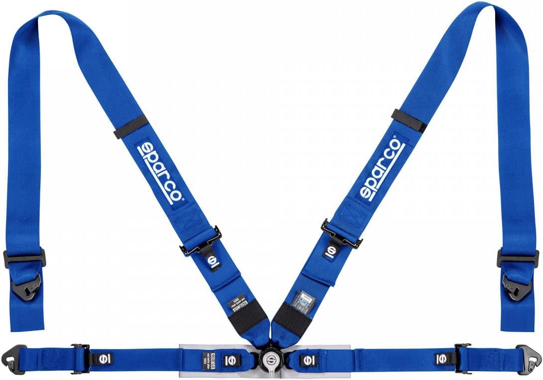 Sparco FIA 4-Point Harness Set 04716M1AZ (Color: Blue)