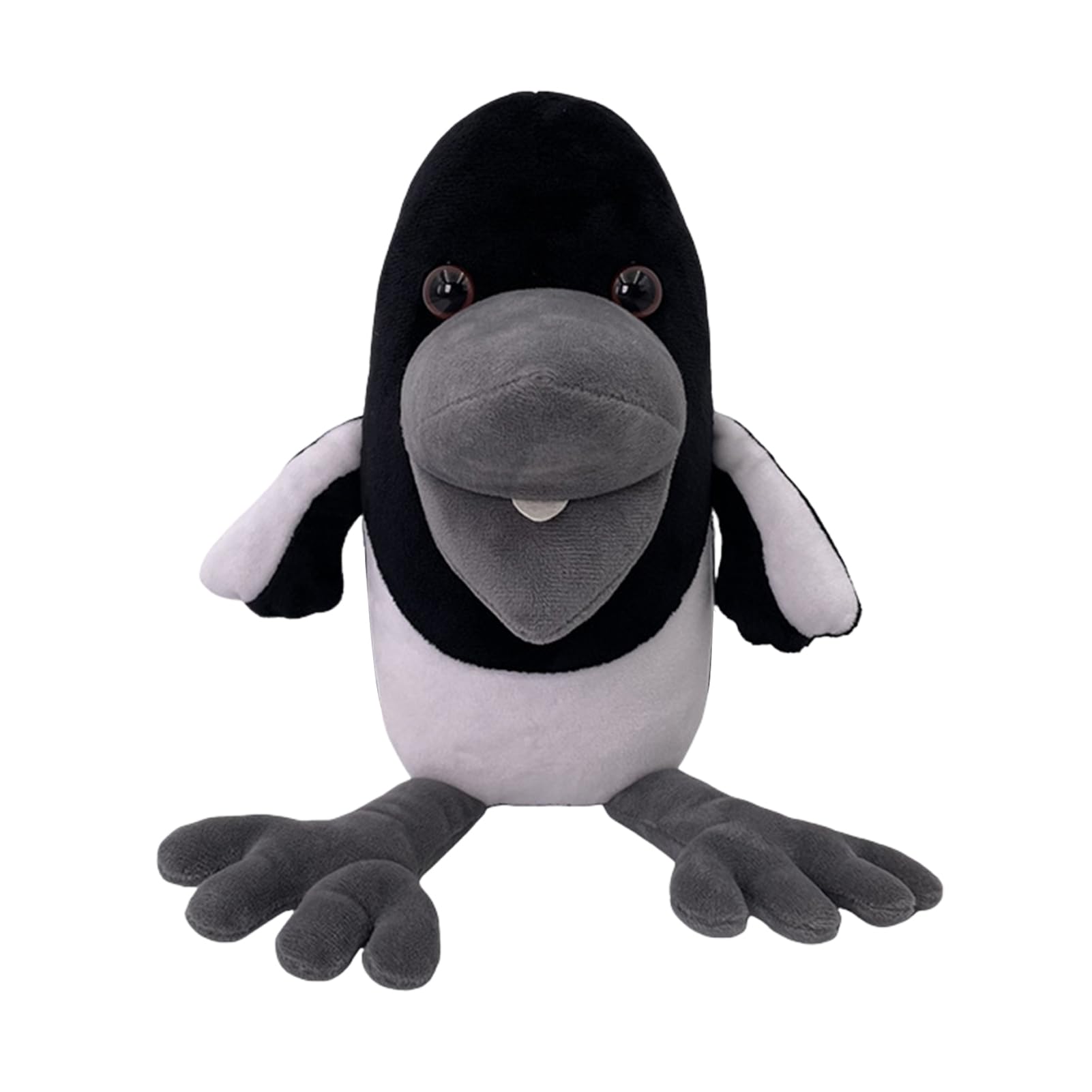 Steve and Mag-gie Toys, Adorable Mag-gie Crow Plush Doll, Cartoon Black Bird Stuffed Animal Pillow for Halloween Decor