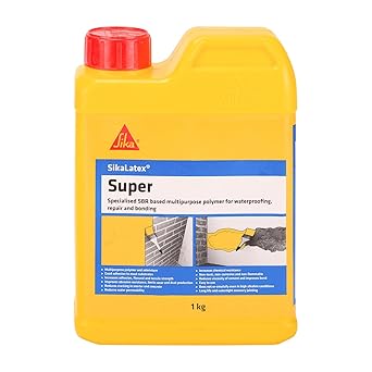 SIKA - SikaLatex Super - Specialised SBR based multipurpose polymer for waterproofing, repair and bonding - Reduces cracking - Easy to use - 1kg