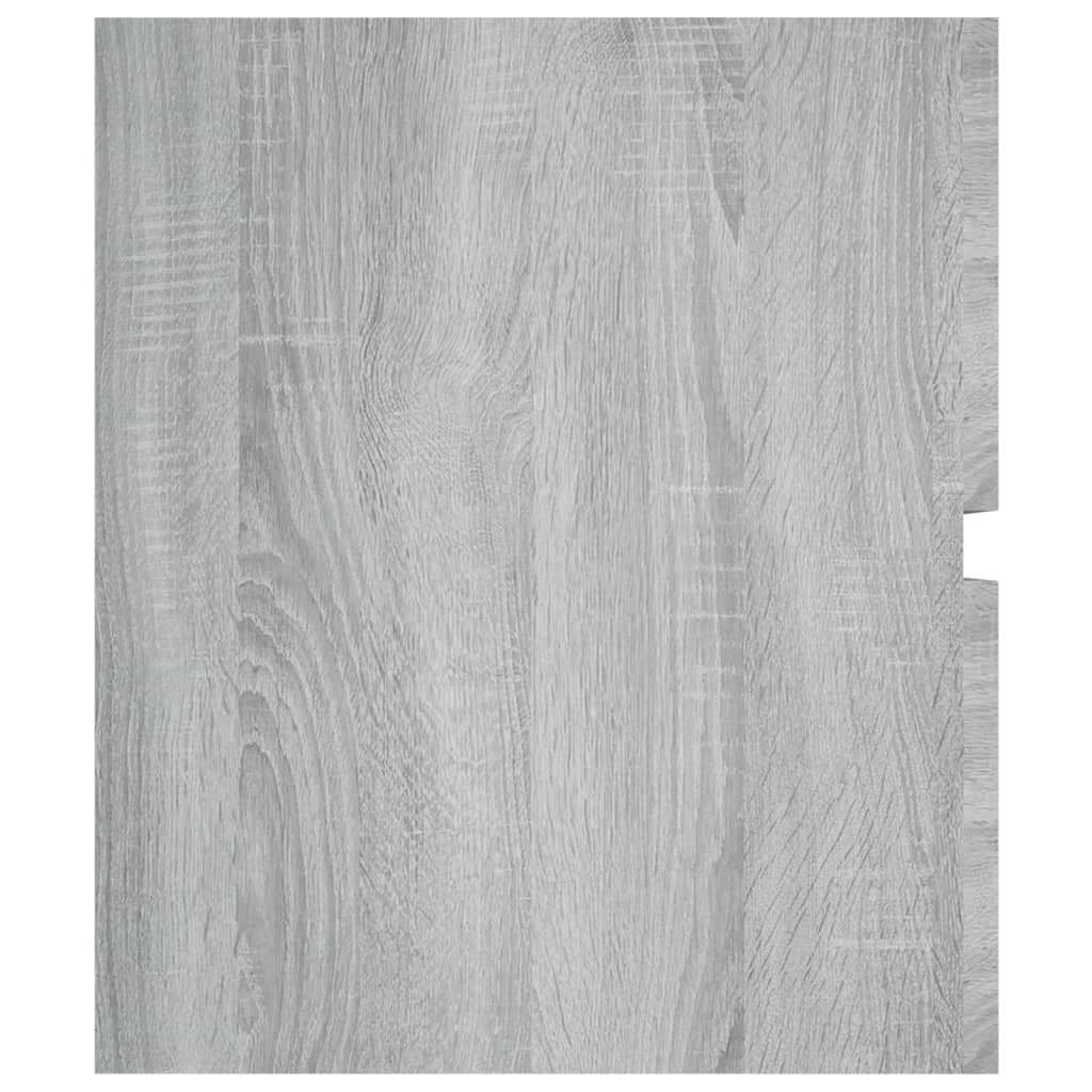 Armario para debajo del lavabo Sonoma gris 100 x 38,5 x 45 cm, mueble de baño con cajón, montaje en pared, resistente a la humedad, moderno armario para baño