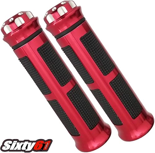 Miniatura 2 de Empuñaduras de gel compatibles con Kawasaki Ninja ZX6R ZX9R ZX10R ZX12R ZX14R H2 H2R, negro y rojo, Comfort Racing, ZX6 ZX9 ZX10 ZX12 ZX14