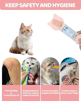 5 PCS Cat Food Can Covers Lids Set, Silicone Pet Food Can Lids with Multi-Function Cat Food Spoon and Opener, Cat Bar Squeezer, Stainless Steel Wet Food Spoon for Cats and Dogs (Pink) (Pink)