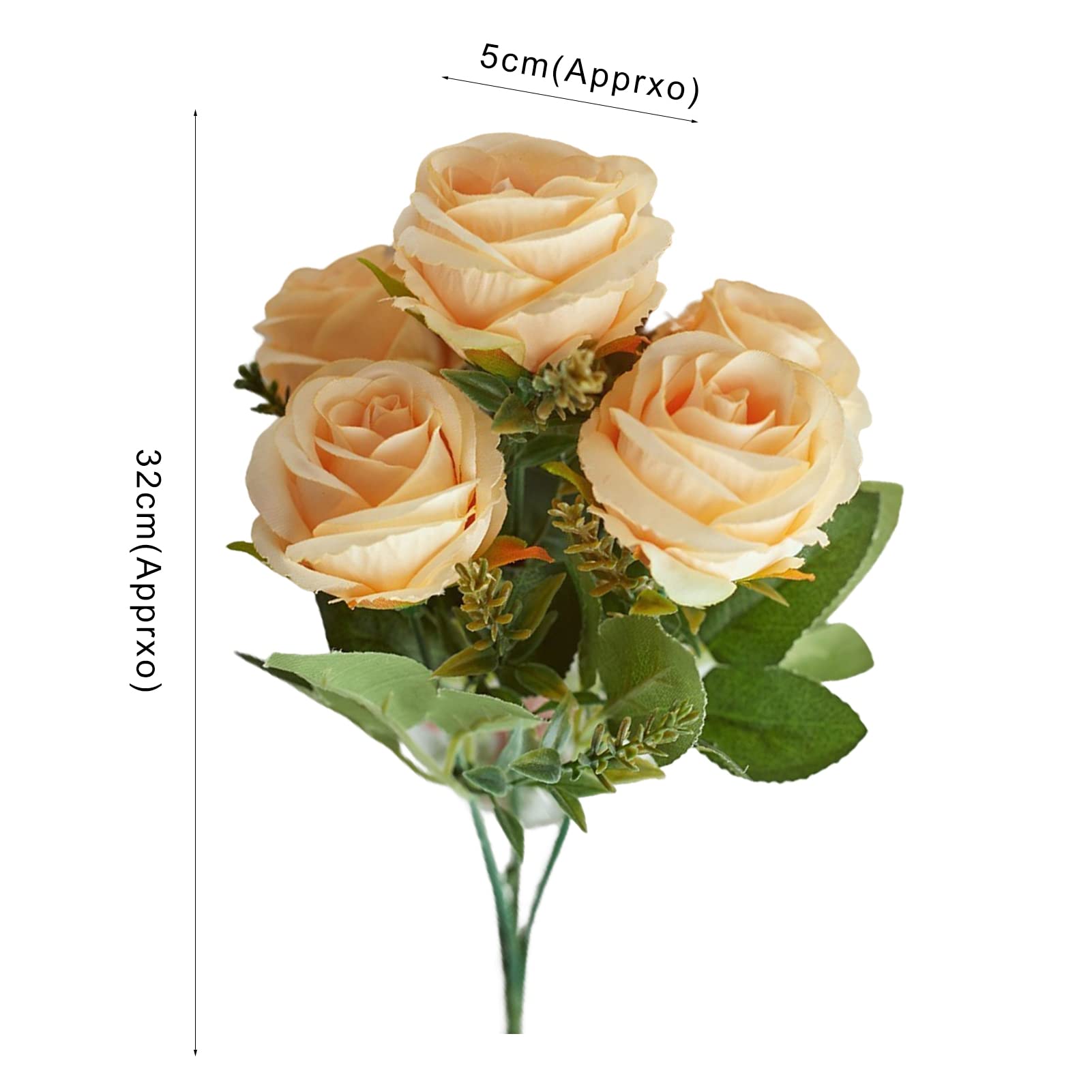 Fiori Finti con Vaso, Rose di Seta Artificiale Fiori in Vaso, Composizione di Fiori Artificiali con Vaso di Vetro Rosa Finta per Decorazione Centrotavola, Soggiorno Bagno Pianta Decor(bianco