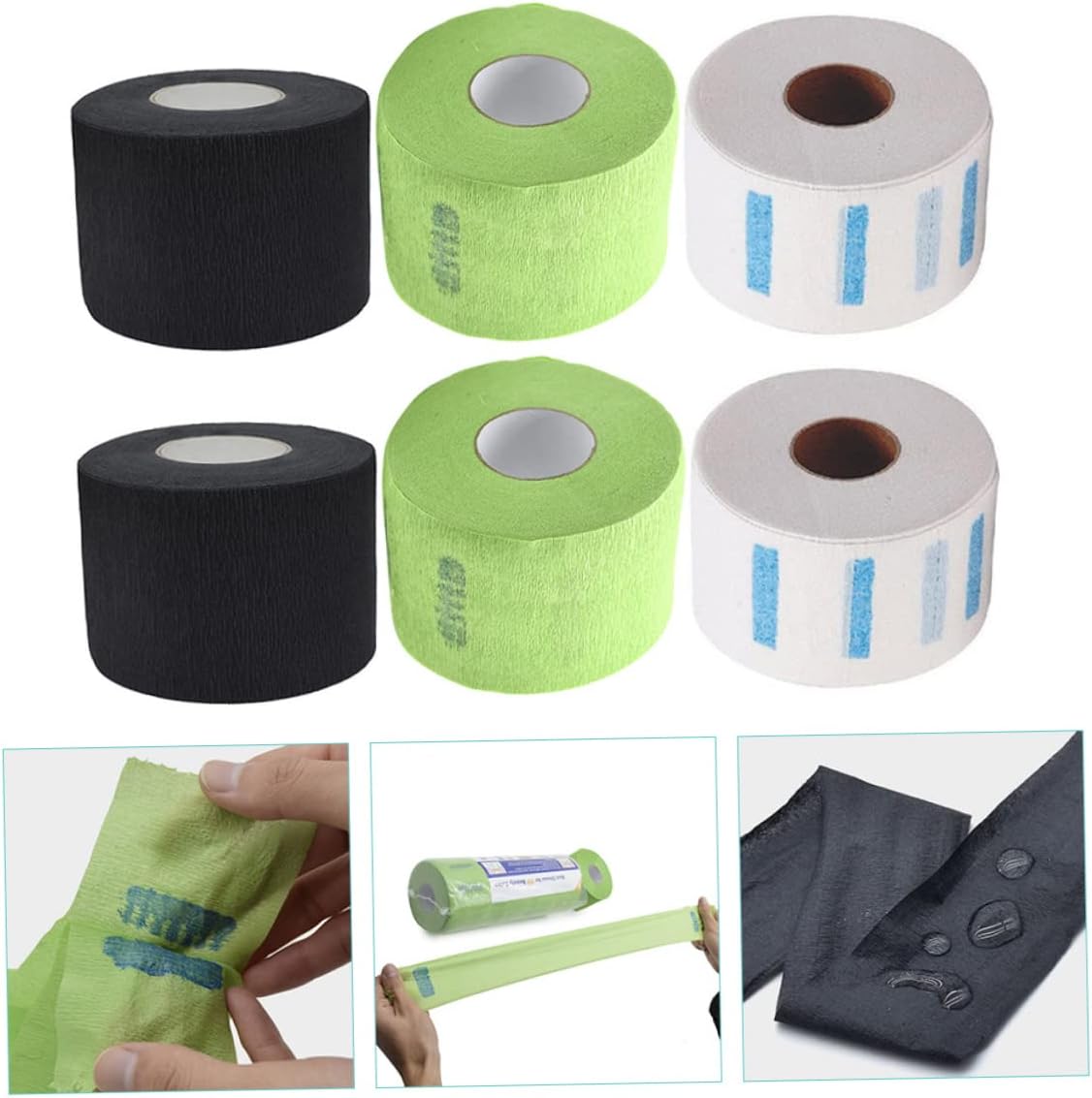 FOMIYES 6rolls Barber Paper Neck Strips Hairdressing Wrap Strips for Haircutting Salon Styling Paper