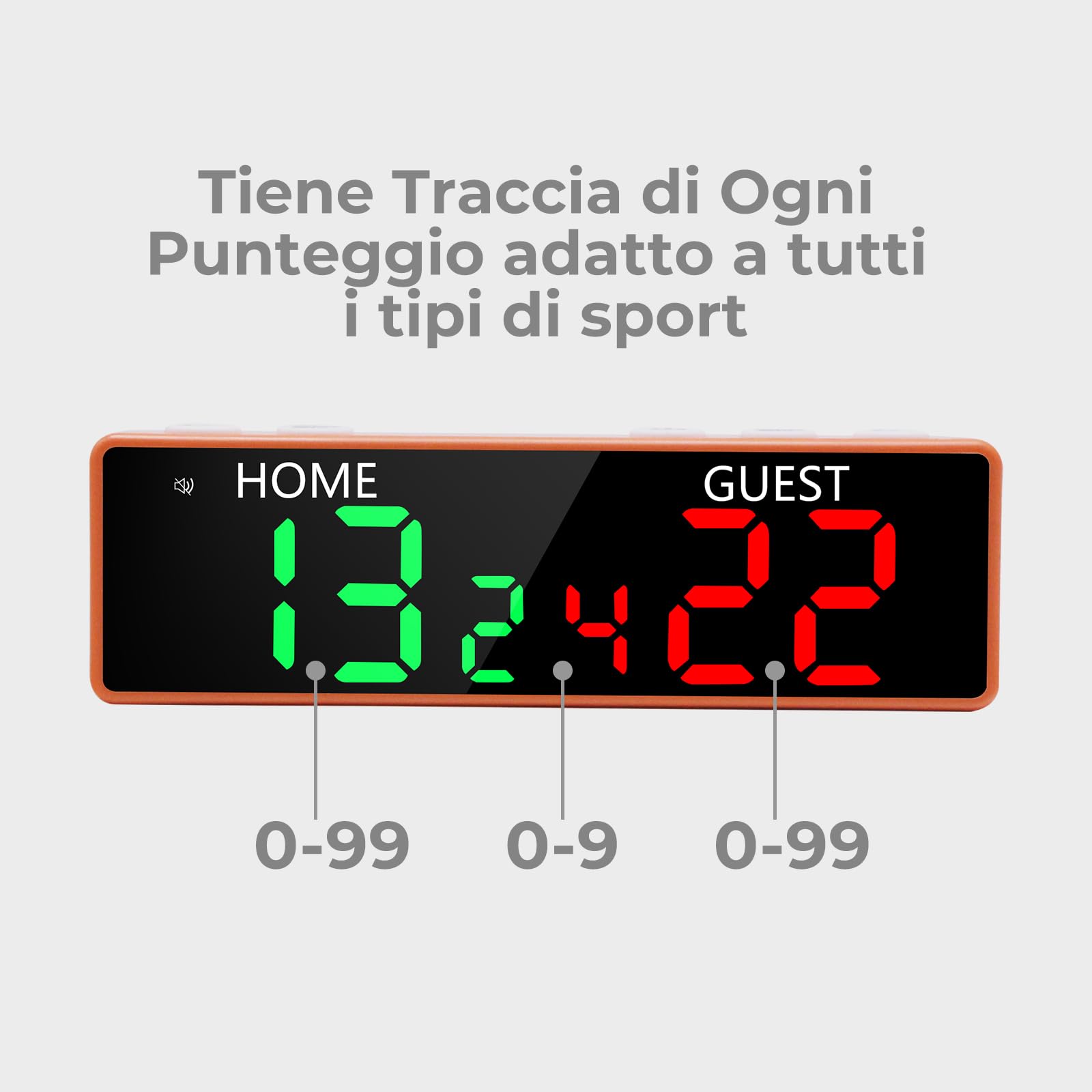 Mini Segnapunti Digitale - Segnapunti da Tavolo Portatile per Giochi, Segnapunti Elettronico Senza Fili Alimentato Batteria con Cicalino, Segnapunti a 6 Cifre per Ping Pong/Cornhole/Basketball