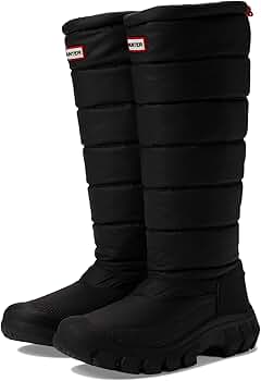 Hunter Women's Intrepid Tall Black Snow Boots WFT2108WWU.BLK, 5