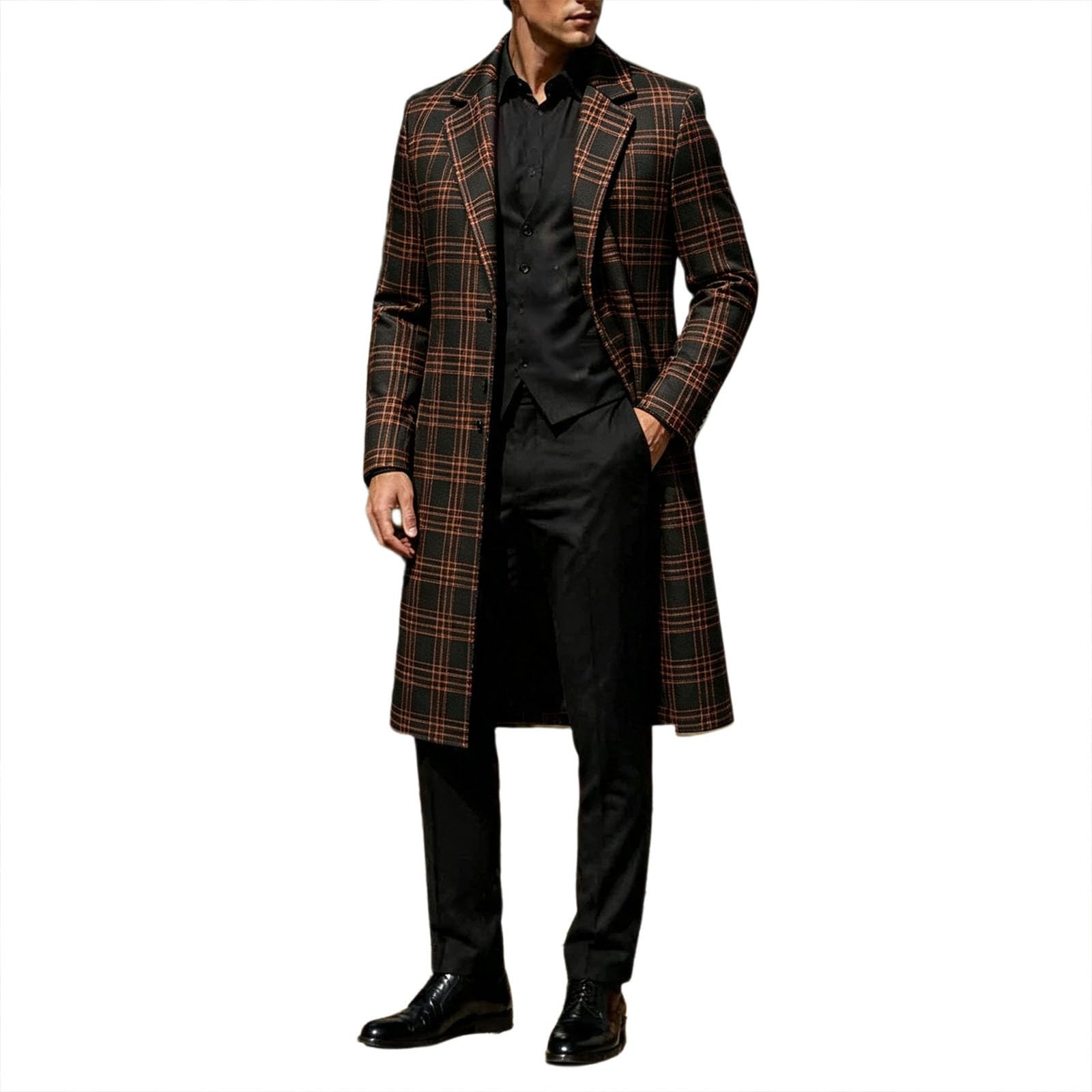 Blazer - Chaqueta para hombre, diseño a cuadros, para hombre