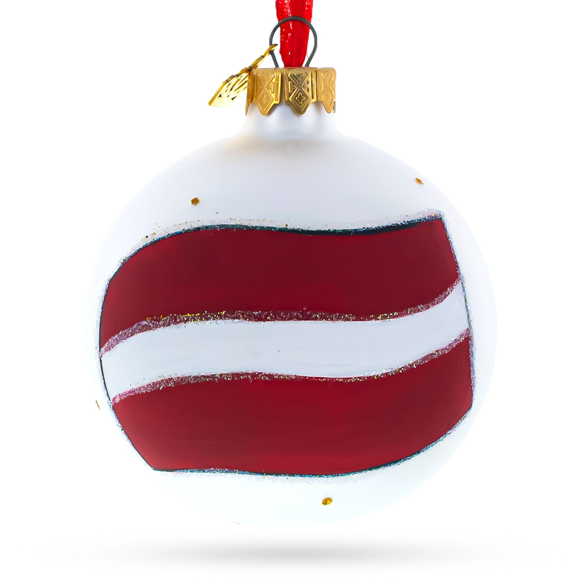 Drapeau de la Lettonie décoration de Noël pour sapin chaleureux