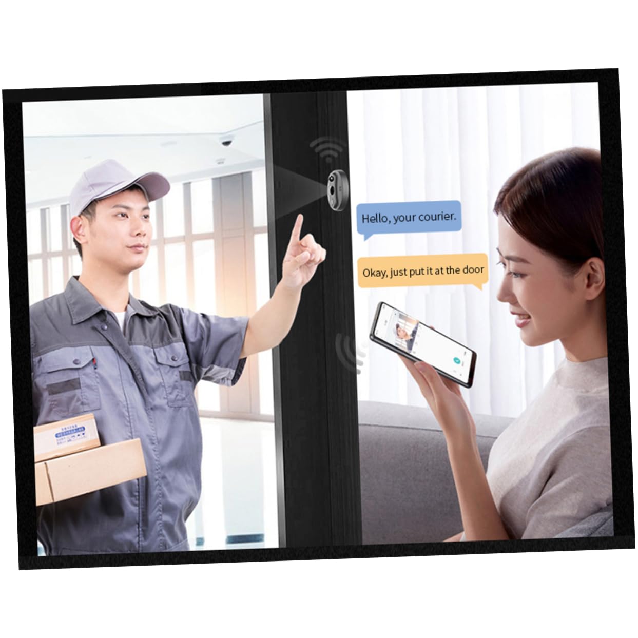 Campanello Smart Wifi con Telecamera, Spioncino Visivo 4.3 Pollici