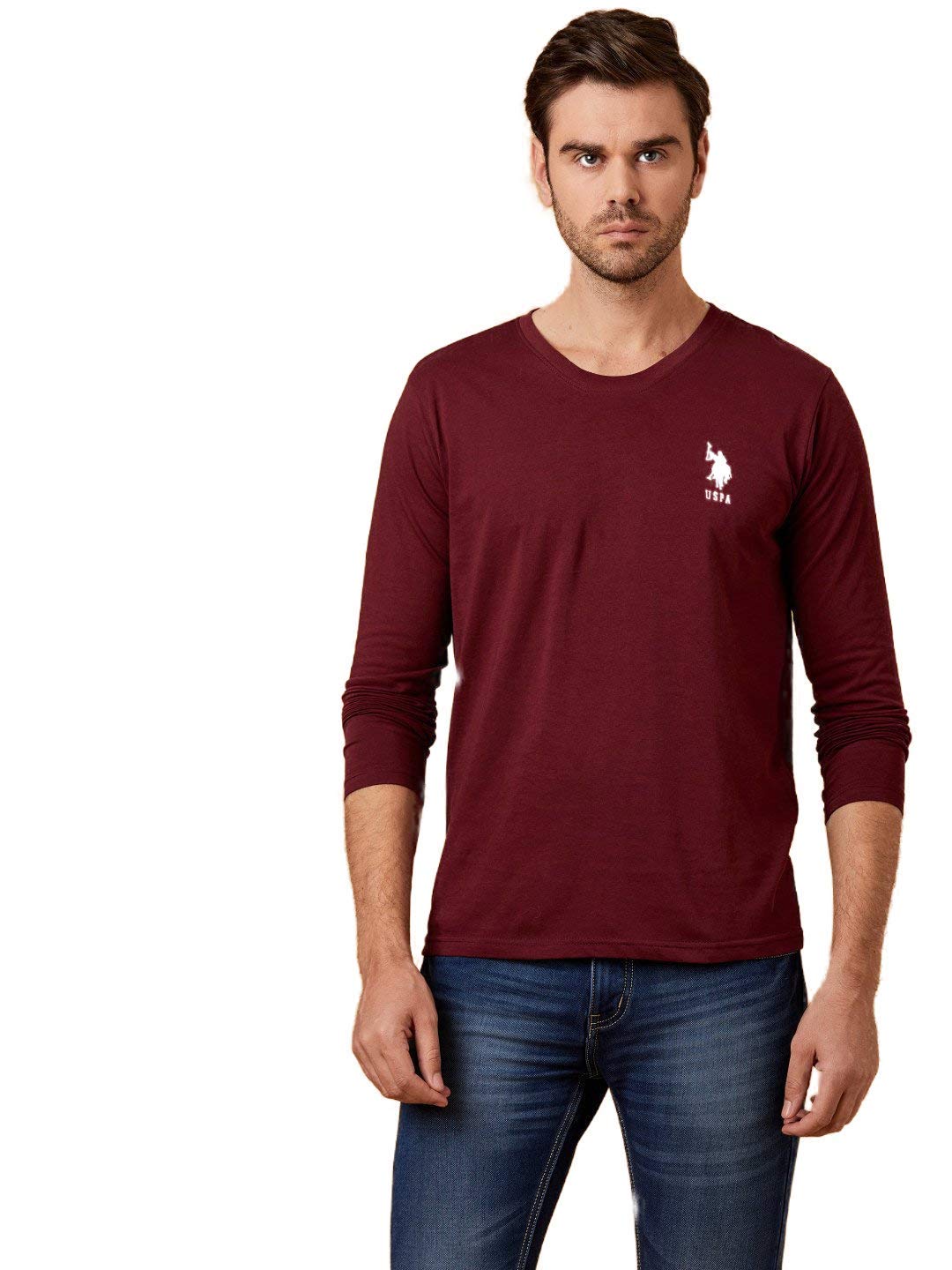 u.s. polo assn. Men Pure Cotton Long Sleeve Solid I693 Regular Fit T-Shirt - Pack of 1-picture-36