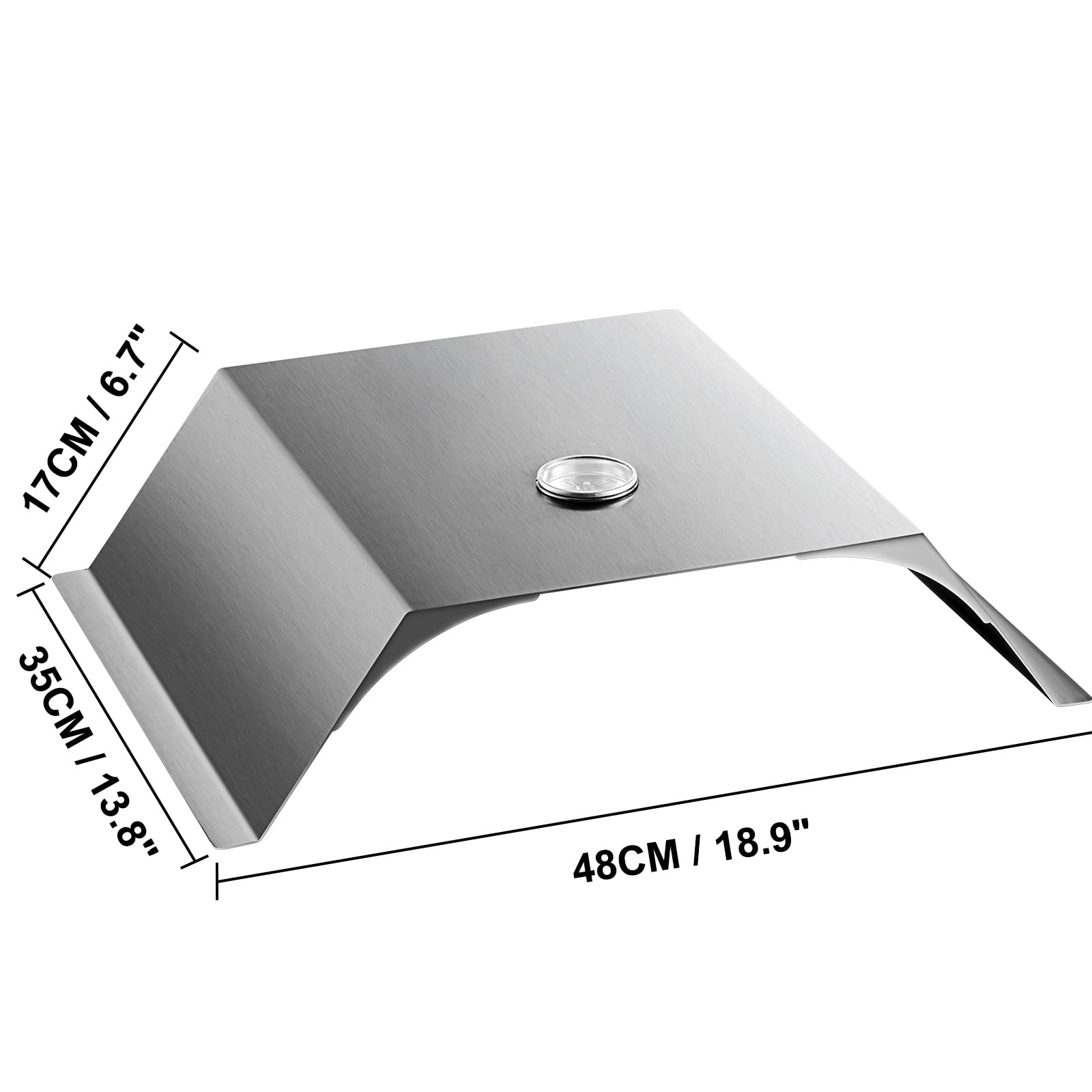 VEVOR Four à Pizza de Jardin 3 Pièces Acier Inoxydable 48 x 35 x 17 cm Gaz Pierre à Pizza en Cordiérite