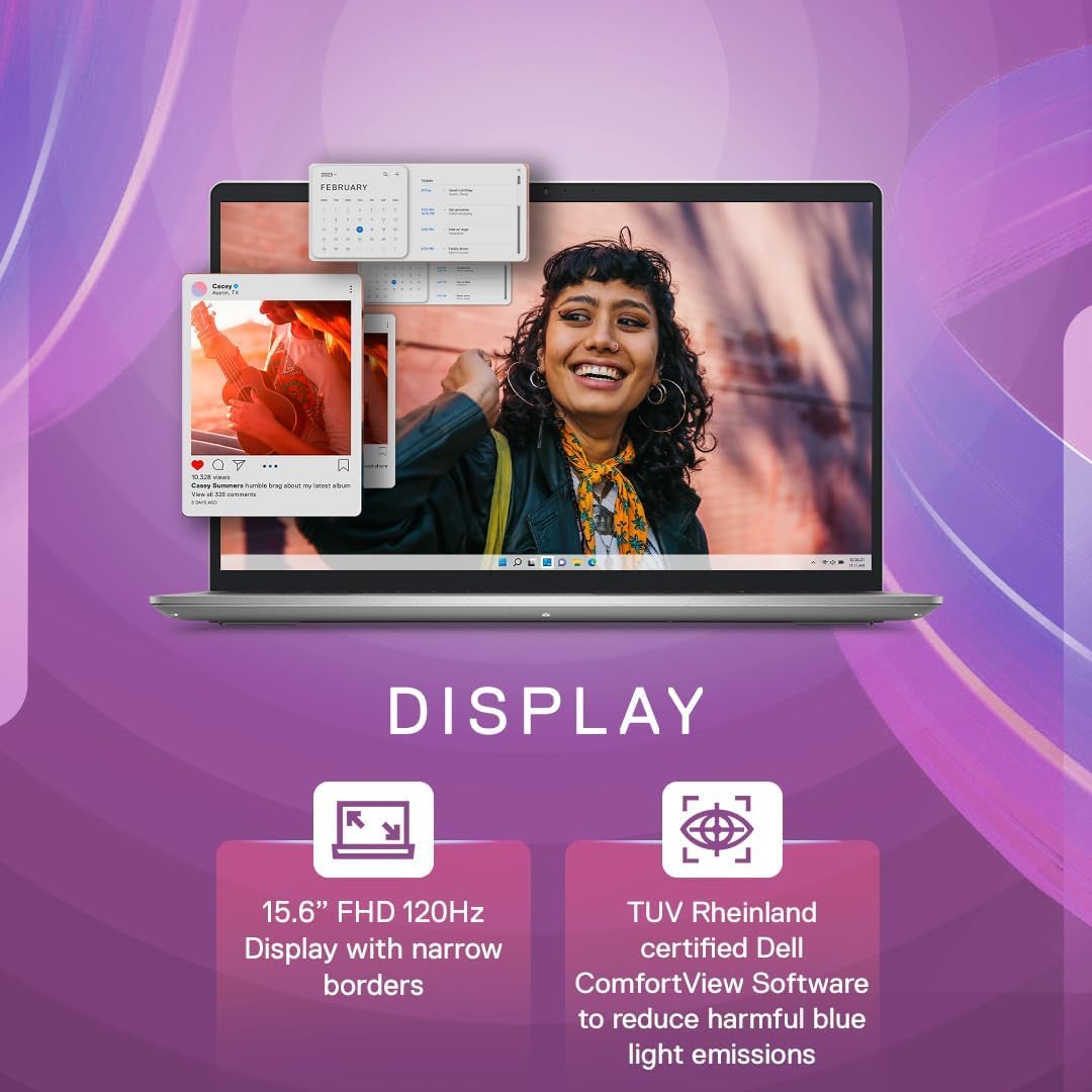 Dell Inspiron 3530, Intel Core i7 13th Gen - 1355U, 16GB RAM, 512GB SSD, FHD 15.6"/39.62 cm, Windows 11, Office H&S 2024, Silver, 1.62kg, Backlit KB, M365, 15 Month McAfee, Thin & Light Laptop 23 61P4og6HXbL. SL1080