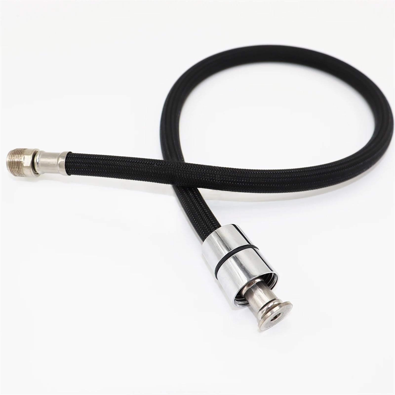 Tuyau d'eau Flexible tressé en Nylon 50cm/60cm/85cm F1/2 M15 * 1, for robinet extractible de cuisine, Tube rotatif, plomberie noire et grise(50cm Gray)