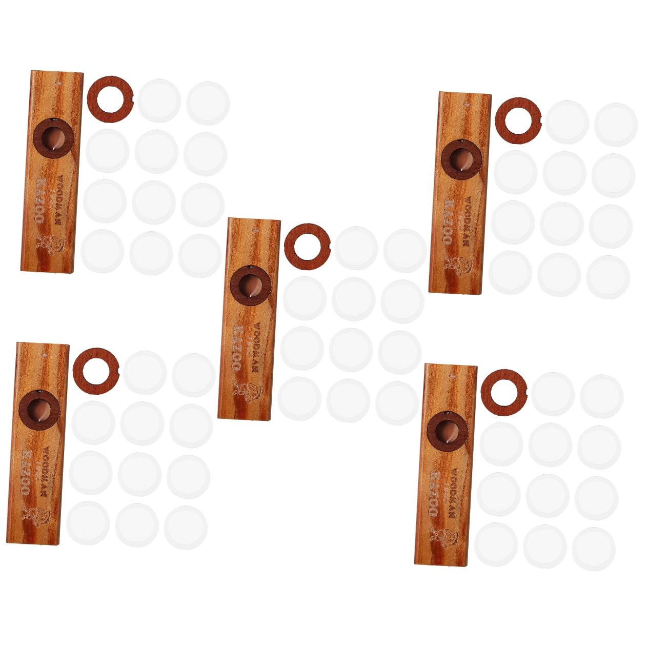 Toyvian 5 zestawów instrumentów muzycznych Kazoo, instrumenty muzyczne, akcesoria gitarowe, instrumenty muzyczne na Halloween, instrumenty instrumentalne dla dzieci, drewno