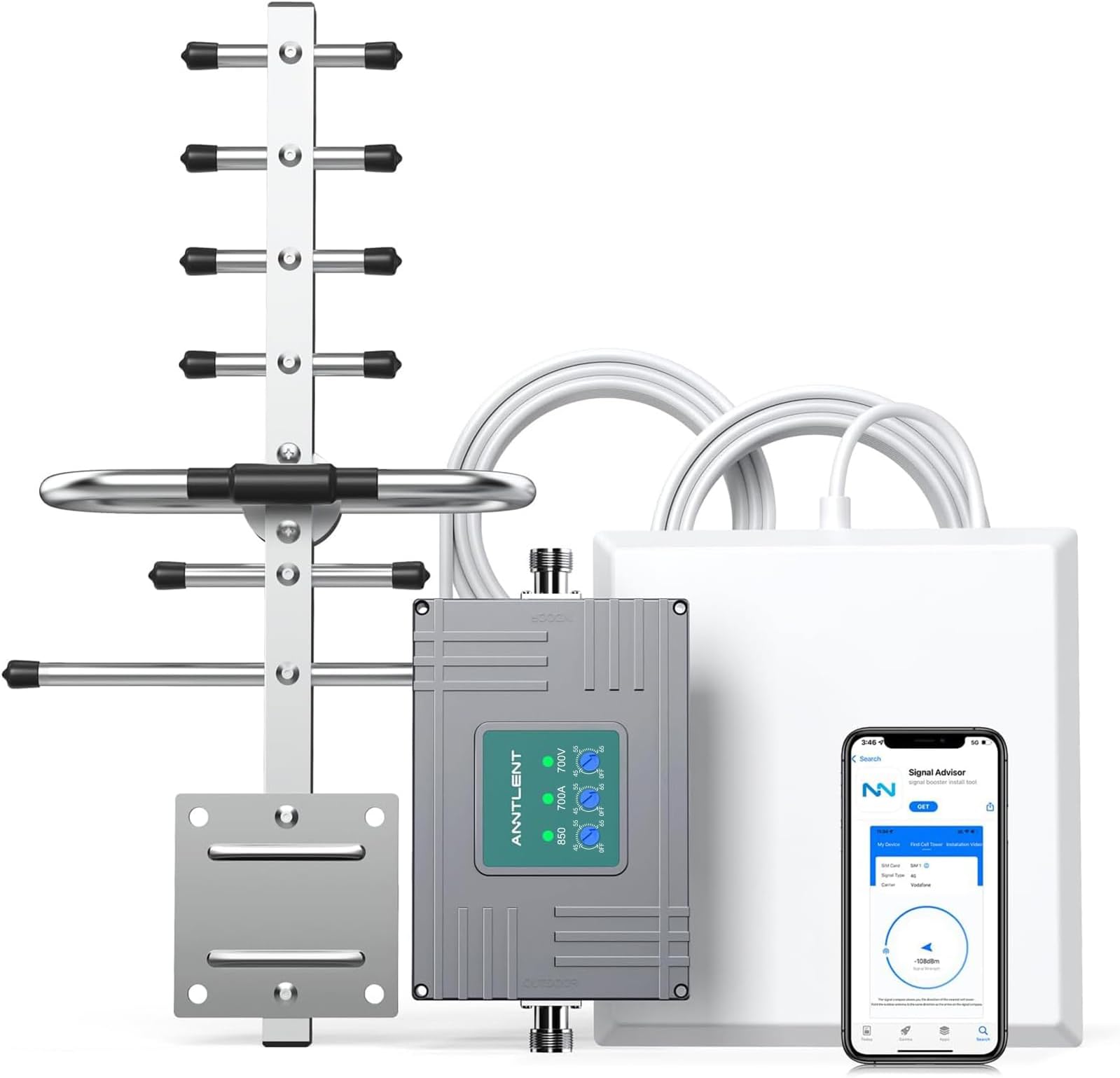 Cell Phone Signal Booster for All Carriers on Band 5/12/13/17 | Up to 4,500 Sq Ft | Boost 5G 4G& LTE Signal for Verizon, AT&T, T-Mobile & More | FCC Approved