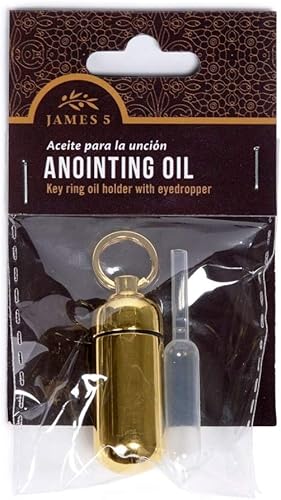 BROADMAN CHURCH SUPPLIES Porta aceite unción con llavero y cuentagotas - Latón