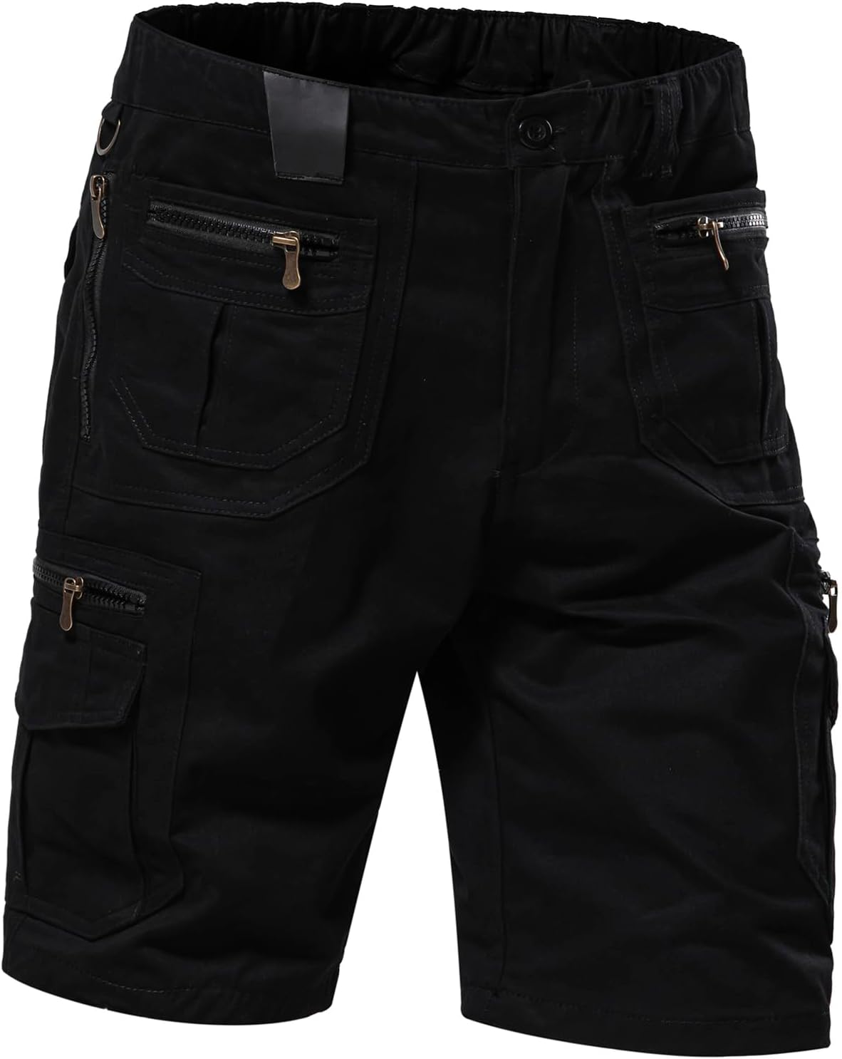 Mylldey Mens Cargo Shorts 12 Pockets Hiking Shorts Regular Fit Men’s Elastic Waist Cotton Cargo Long Shorts