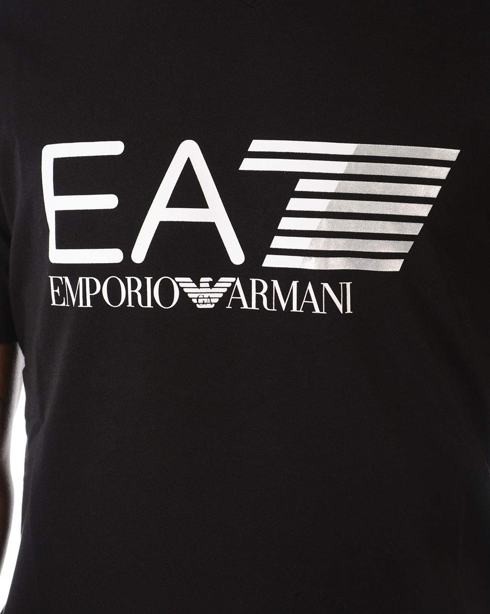 Emporio Armani EA7 Train Visibility T-shirty i koszulki polo męskie, czarne T-shirty, czarny, M