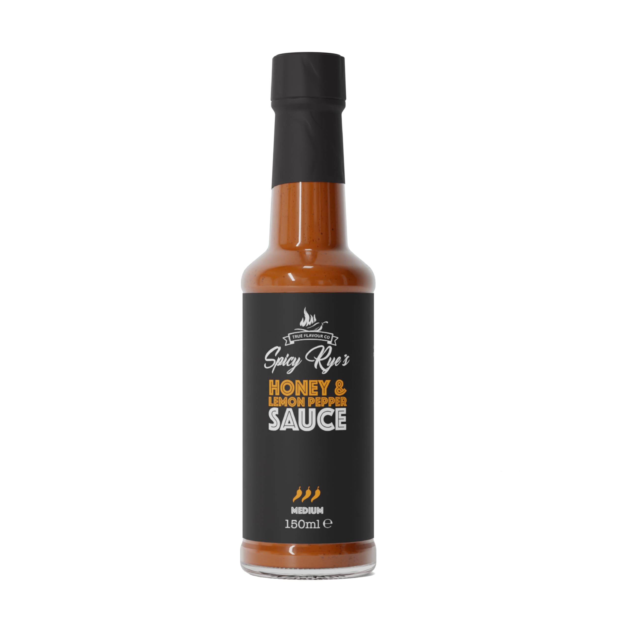 Honey & Lemon Pepper Sauce 150ml - Smooth, Sweet & Spicy Hot Sauce with Honey, Lemon & Habanero Chillies - Glazing, Drizzling & Grilling
