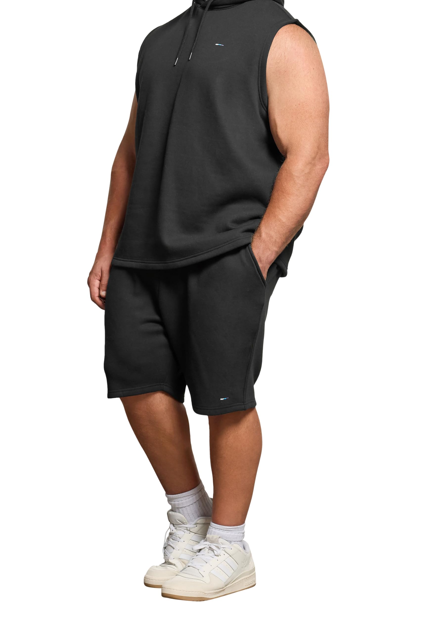 BadRhino Big & Tall Jogger Shorts - Men's - Plus Size Curve Black