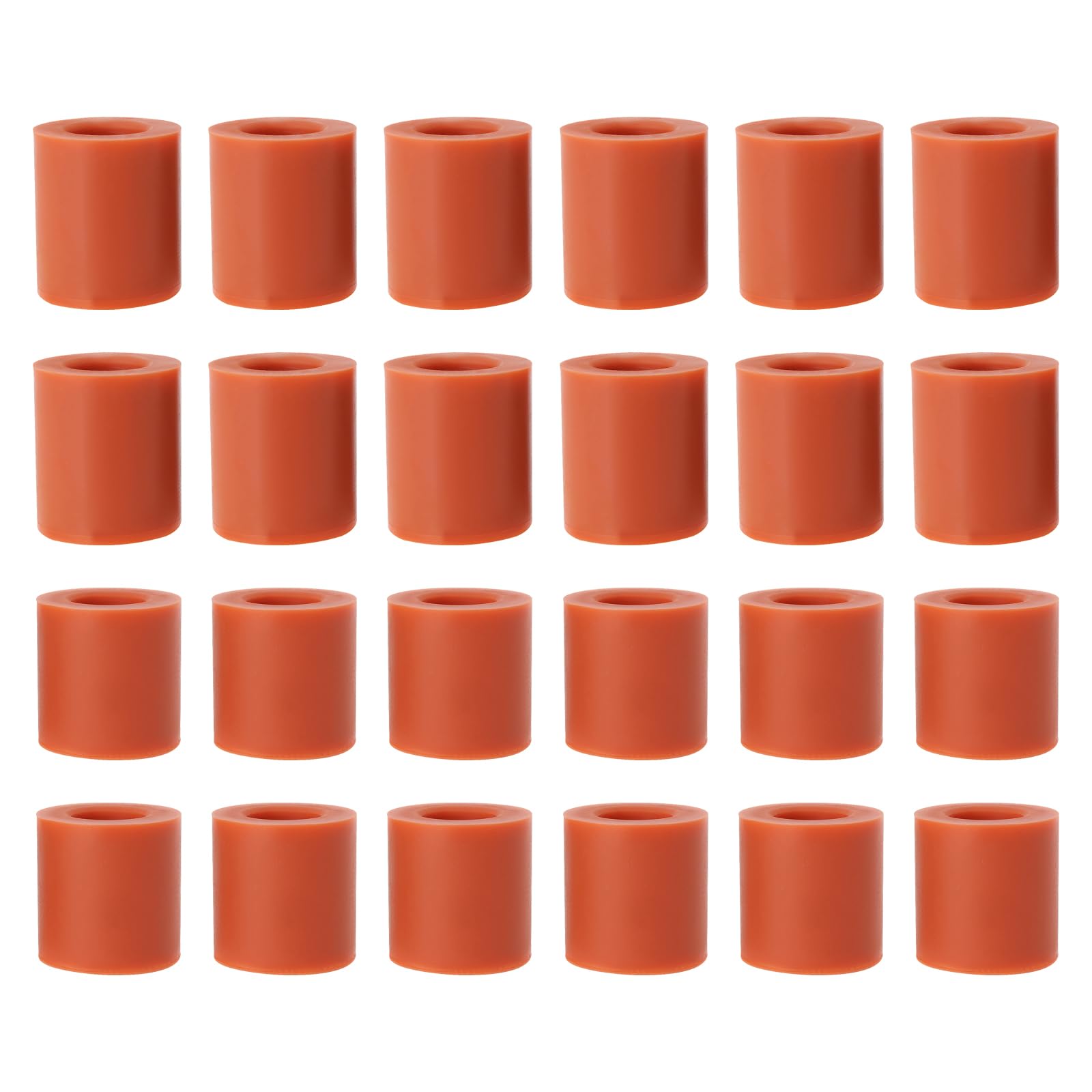 eMagTech 24PCS 3D Printer Hotbed Silicone Leveling Column Part Height 18mm/16mm Outer Diameter 16mm Inner Diameter 4mm Stable Hotbed Tool Heat-Resistant Silicone Buffer Orange